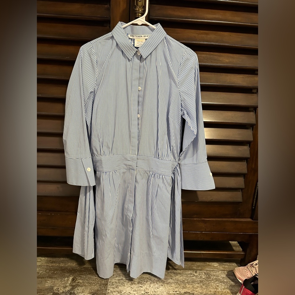Blue & white striped *orange dress picture is just to see what it looks like on
